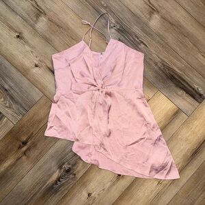 Express Light Pink Asymmetrical Top